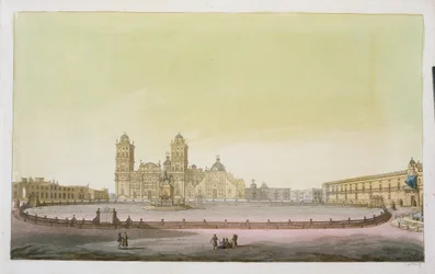 Ansicht des Hauptplatzes in Mexiko-Stadt